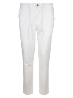 Johnny Looper Pantaloni da uomo in misto lino con coulisse