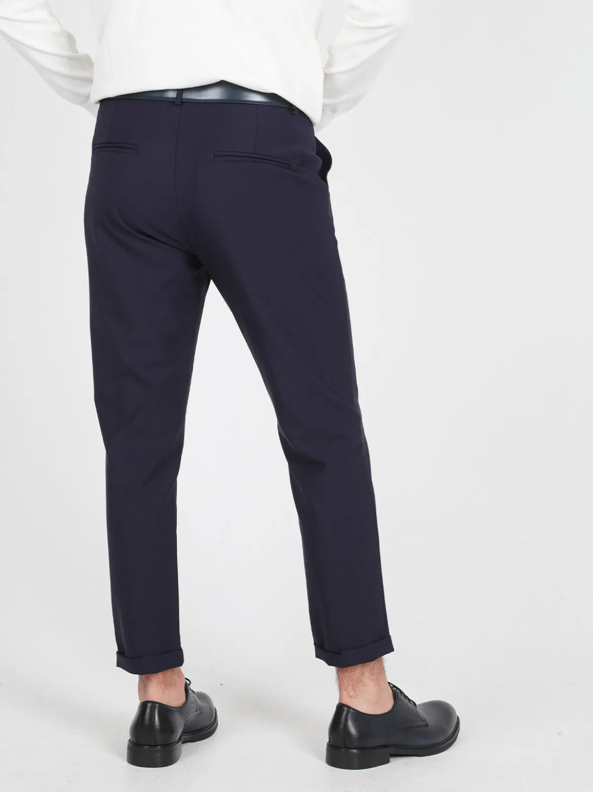 Johnny Looper Pantaloni da uomo in tessuto tecnico con risvolto