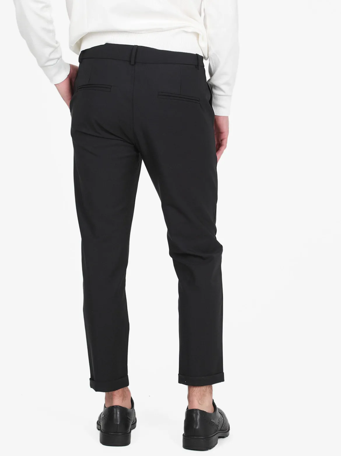 Johnny Looper Pantaloni da uomo in tessuto tecnico con risvolto