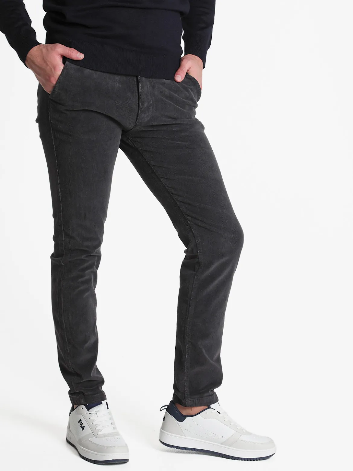 Johnny Looper Pantaloni da uomo in velluto slim fit