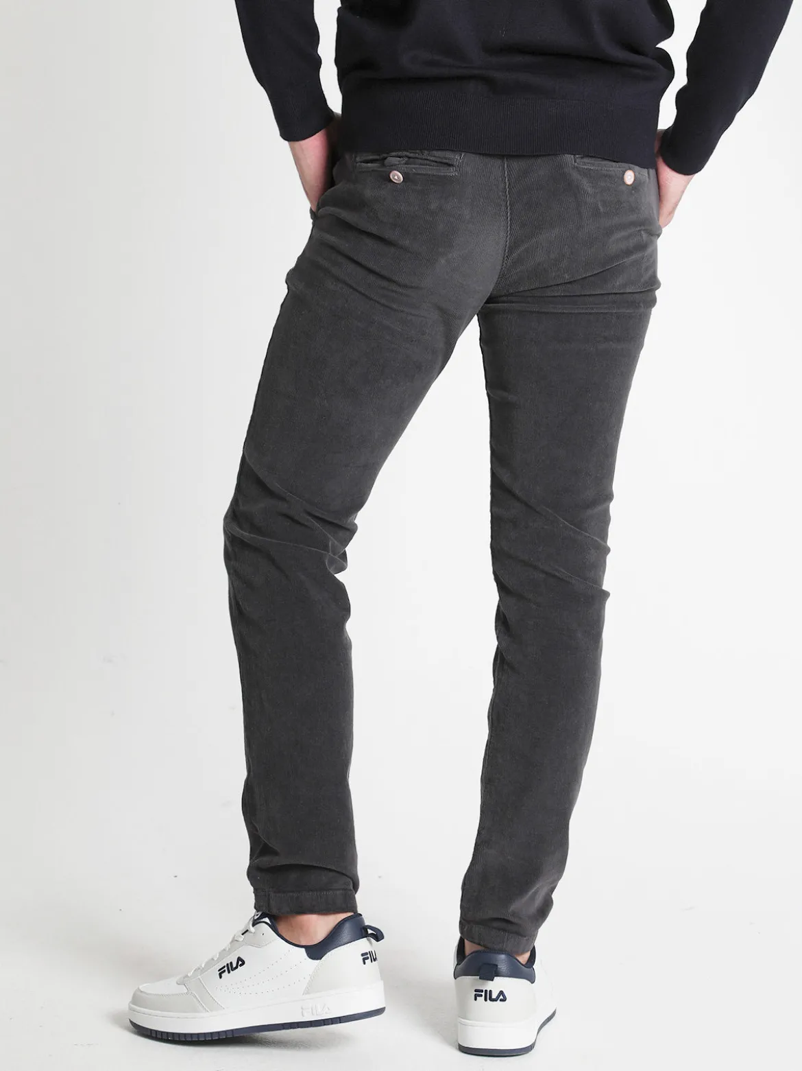 Johnny Looper Pantaloni da uomo in velluto slim fit