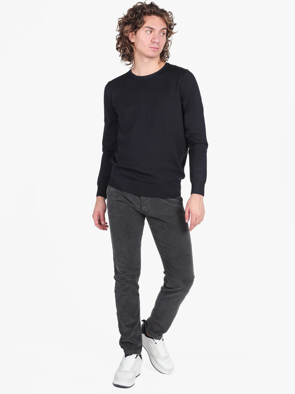 Johnny Looper Pantaloni da uomo in velluto slim fit