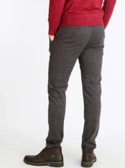 Johnny Looper Pantaloni da uomo slim fit a quadri