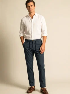 Johnny Looper Pantaloni da uomo super soft con coulisse - blu scuro