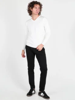 Johnny Looper Pullover da uomo in maglia con scollo a V