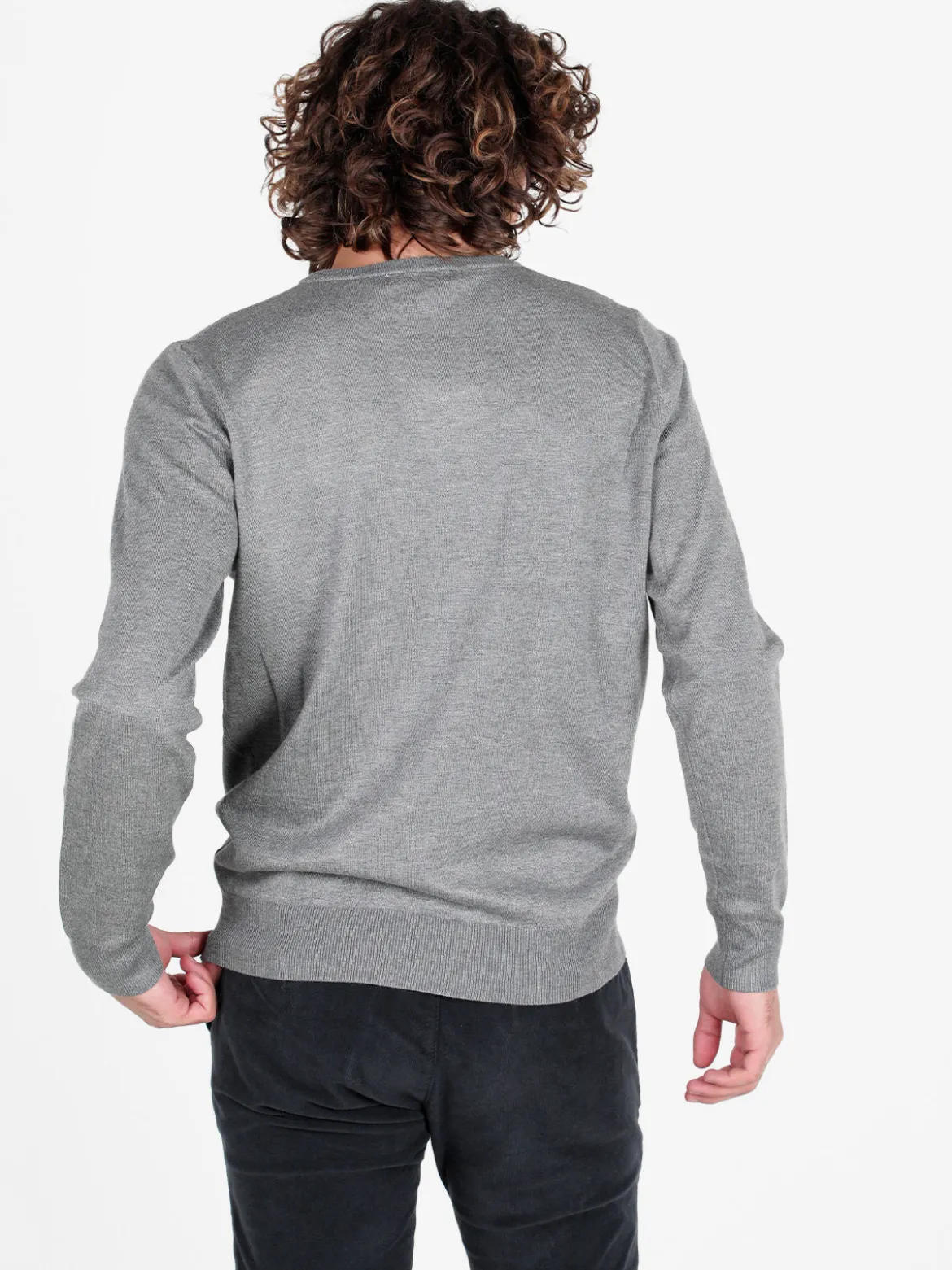 Johnny Looper Pullover da uomo in maglia con scollo a V