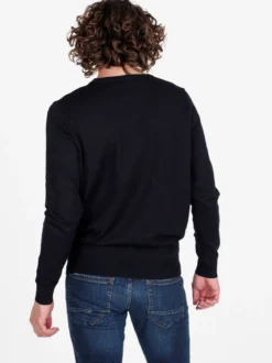 Johnny Looper Pullover da uomo in maglia con scollo a V