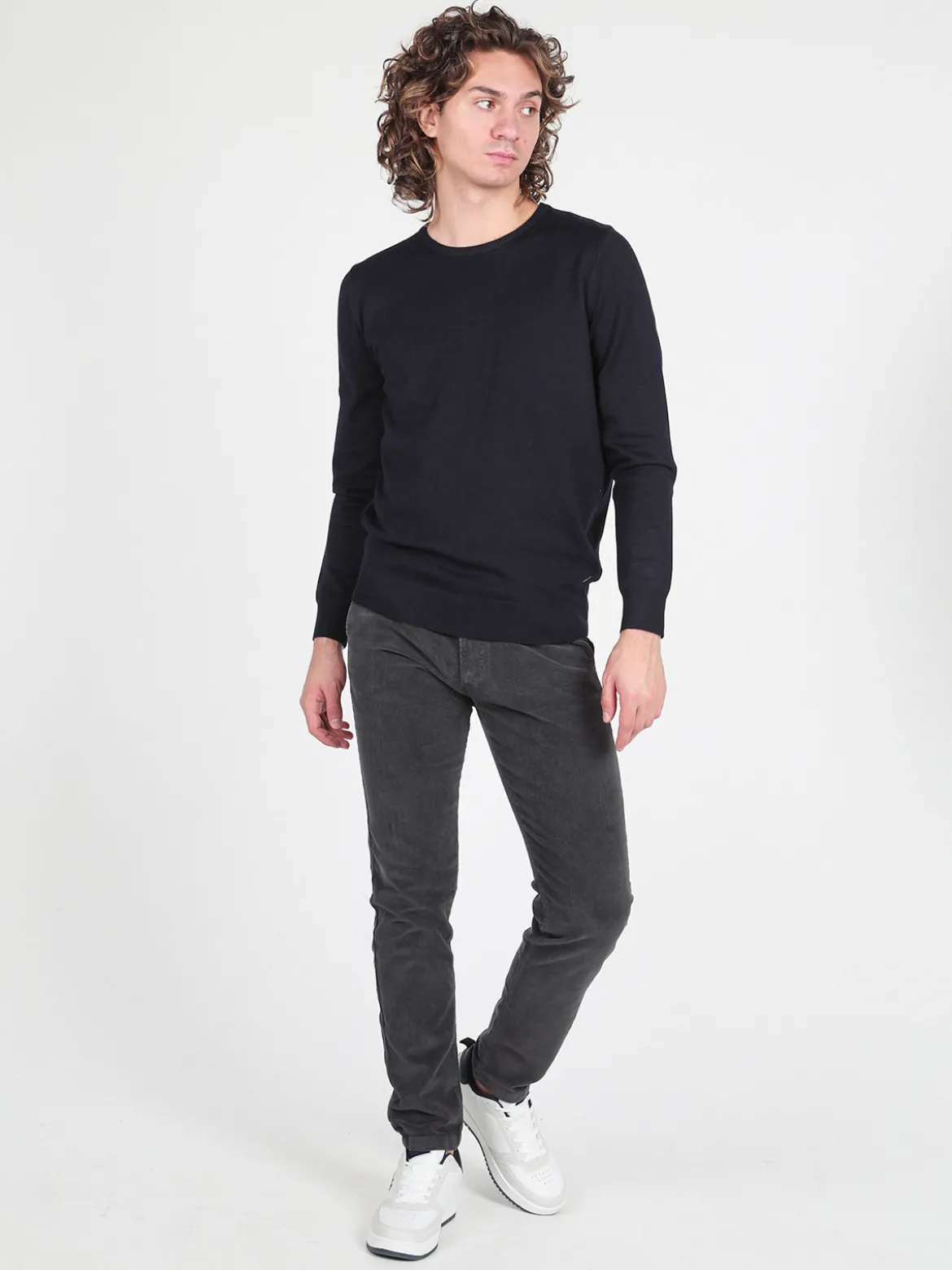 Johnny Looper Pullover girocollo da uomo in maglia