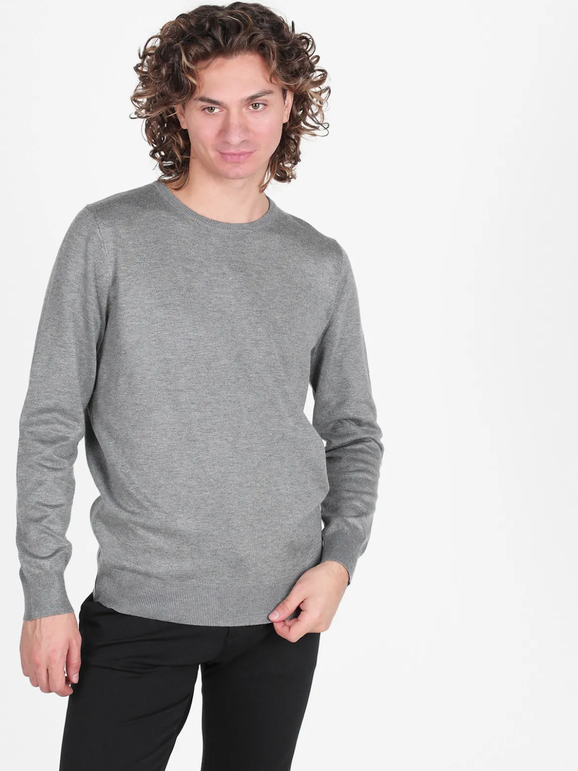 Johnny Looper Pullover girocollo da uomo in maglia