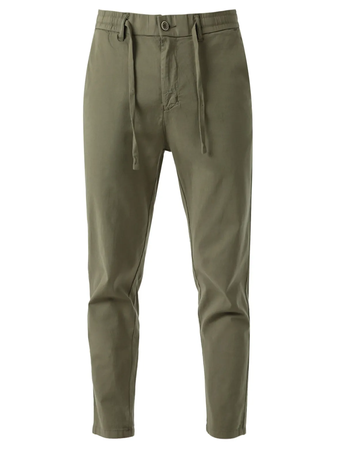 J.Sette Pantaloni casual da uomo in cotone con coulisse - militare