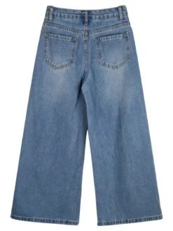 J Y Jeans baggy da bambina con strappi e strass - jeans