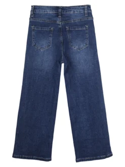 J Y Jeans da bambina a gamba larga con strass e borchie - jeans