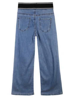 J Y Pantaloni jeans da bambina con fascia elastica in vita