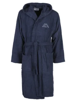 Kappa Accappatoio unisex in spugna con cappuccio - blu scuro