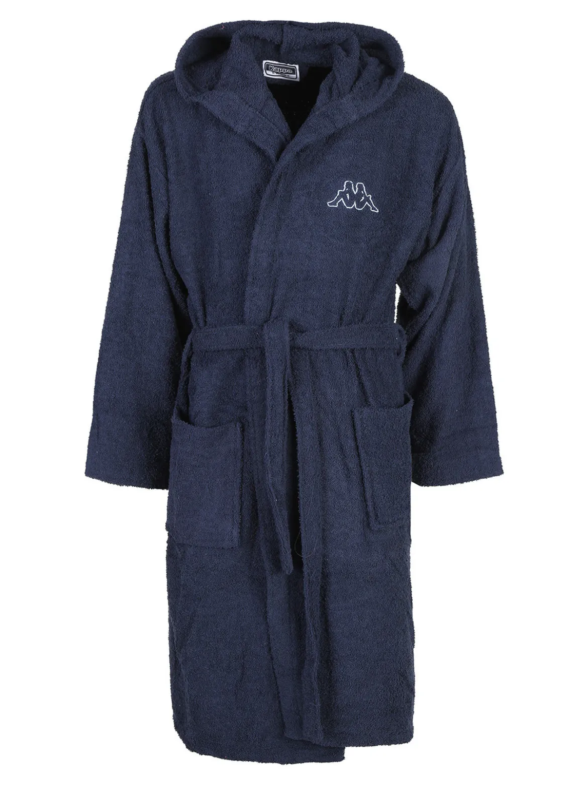 Kappa Accappatoio unisex in spugna con cappuccio - blu scuro