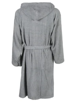 Kappa Accappatoio unisex in spugna con cappuccio - grigio