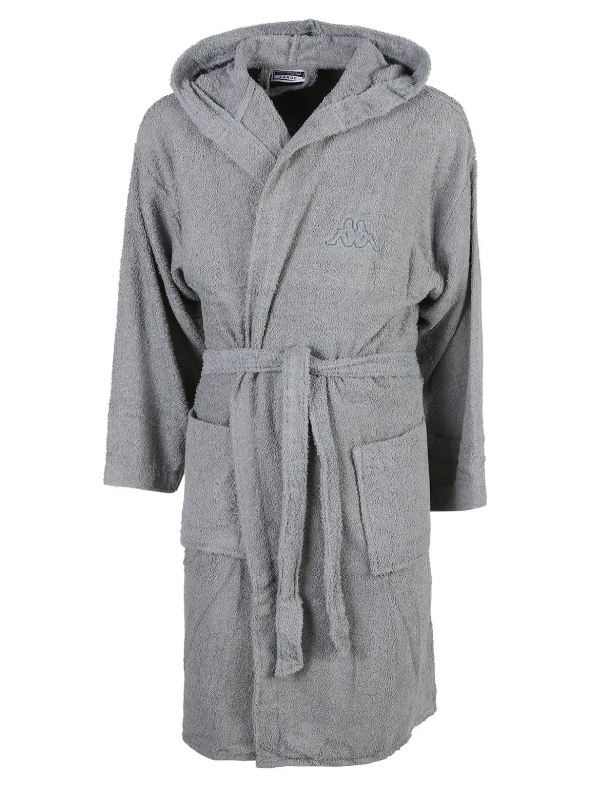 Kappa Accappatoio unisex in spugna con cappuccio - grigio