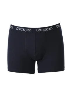 Kappa Boxer da uomo in cotone con scritta - blu scuro