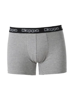 Kappa Boxer da uomo in cotone con scritta - grigio