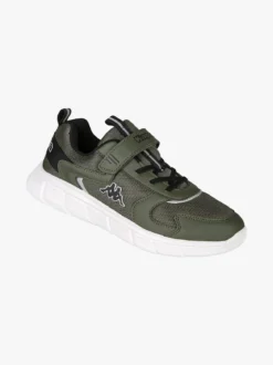 Kappa BREEZE Sneakers sportive da ragazzo con cinturino a strappo - militare