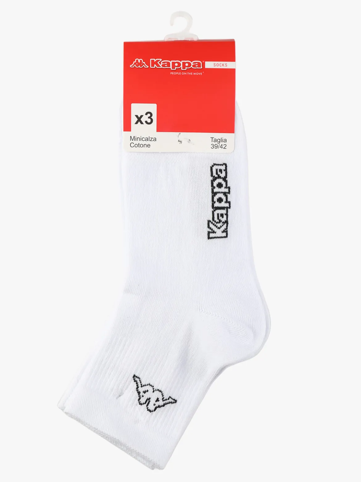 Kappa Calze in cotone uomo con logo. Confezione da 2 paia