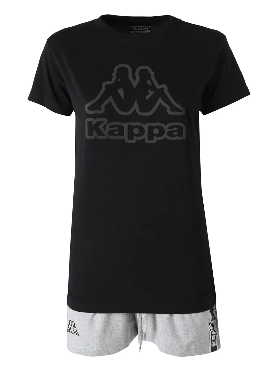 Kappa Completo corto da donna in cotone con logo - nero