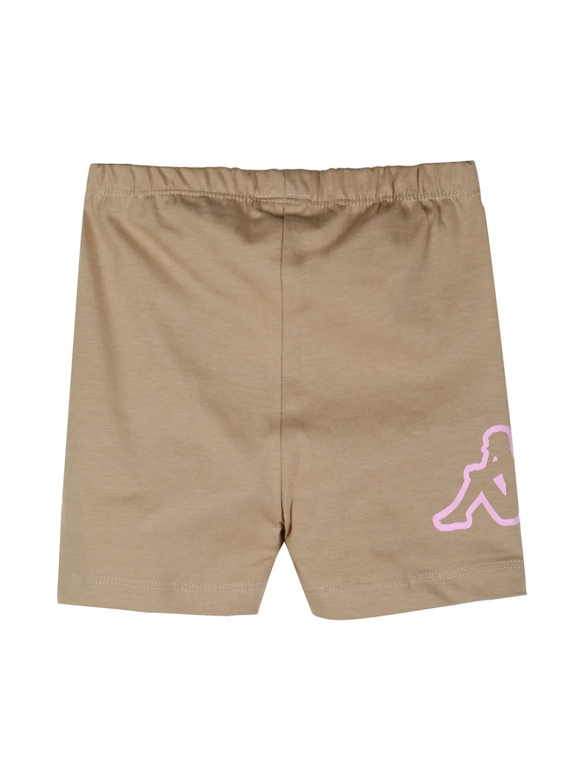 Kappa Completo corto da neonata in cotone con t-shirt orsacchiotto e shorts - rosa