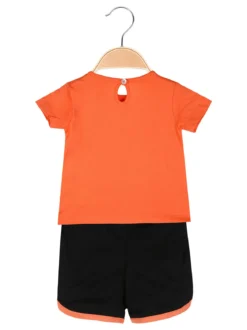 Kappa Completo corto da neonata 2 pezzi con t-shirt e shorts - arancione