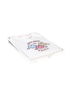 Kappa Completo corto da neonata 2 pezzi con t-shirt e shorts - bianco