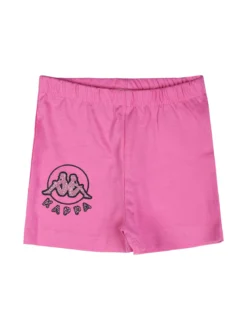 Kappa Completo corto da neonata 2 pezzi con t-shirt e shorts - bianco