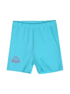 Kappa Completo corto da neonata 2 pezzi in cotone con maniche a volant e shorts - turchese