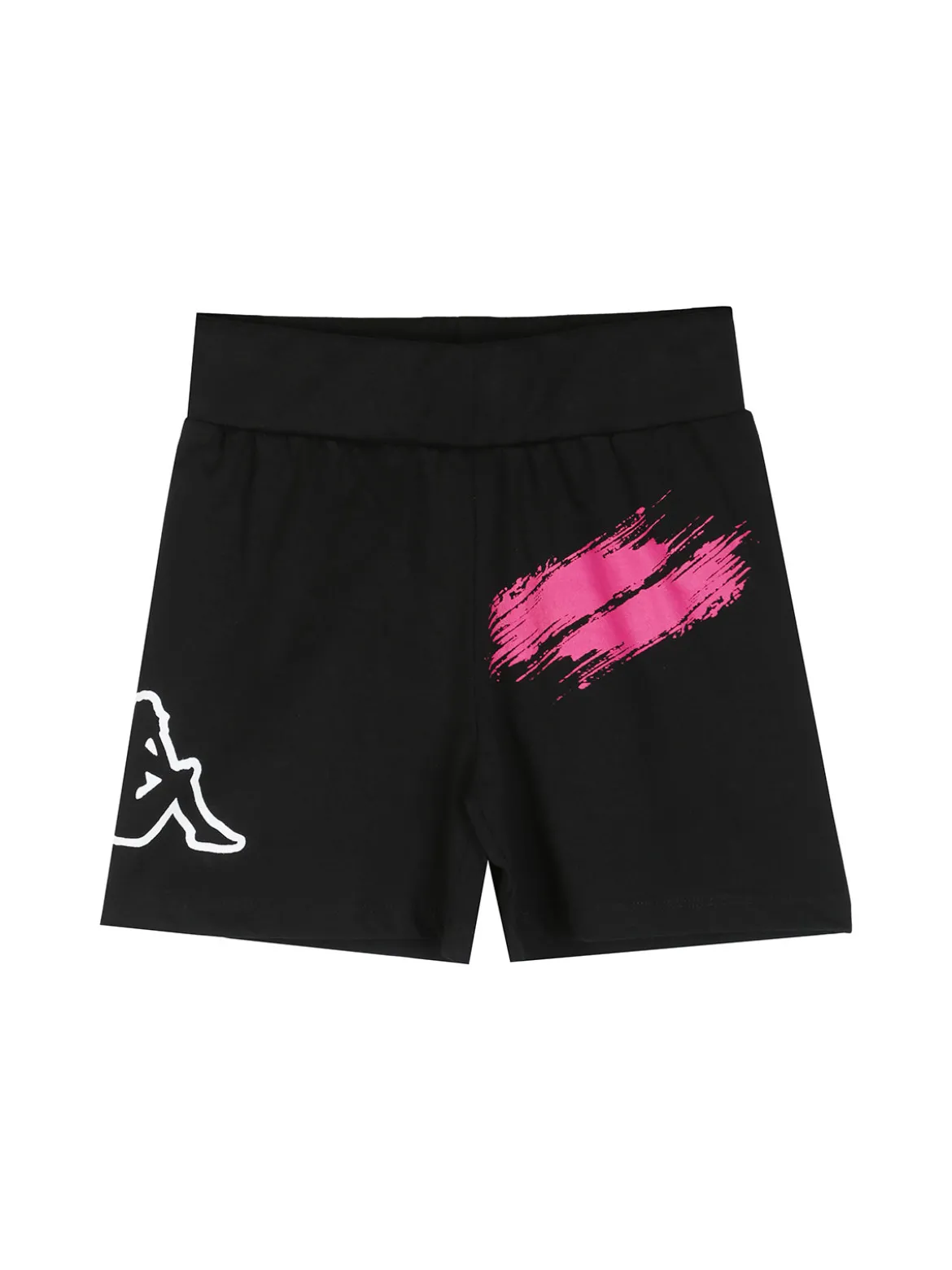 Kappa Completo corto da ragazza in cotone con t-shirt e shorts - nero