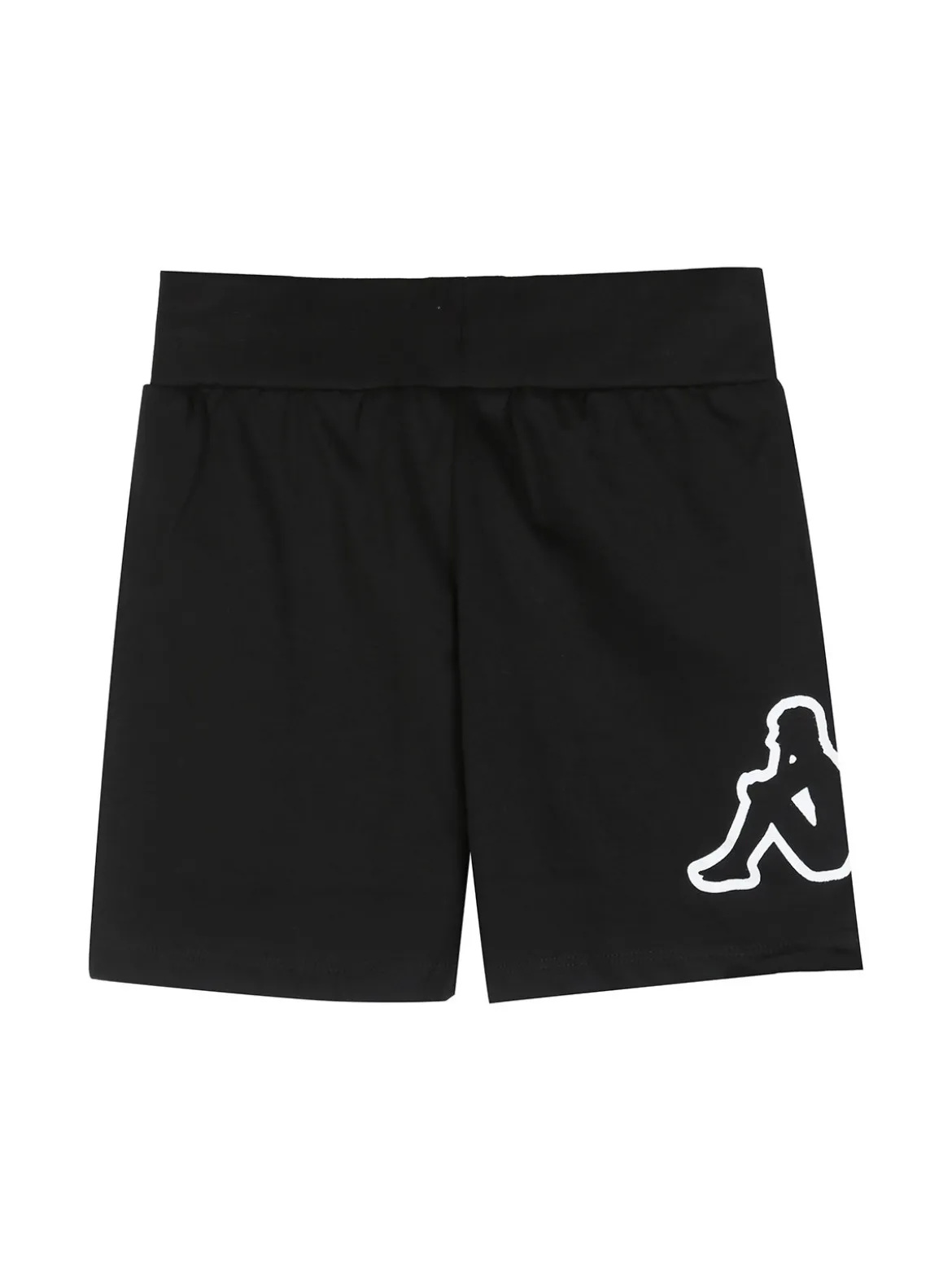 Kappa Completo corto da ragazza in cotone con t-shirt e shorts - nero