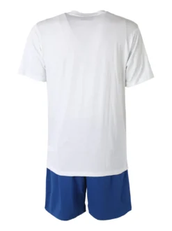 Kappa Completo corto da uomo in cotone con logo - bianco