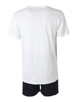 Kappa Completo corto da uomo in cotone con logo - bianco