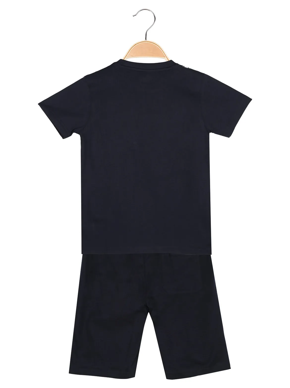 Kappa Completo corto in cotone da bambino con t-shirt e bermuda - blu scuro