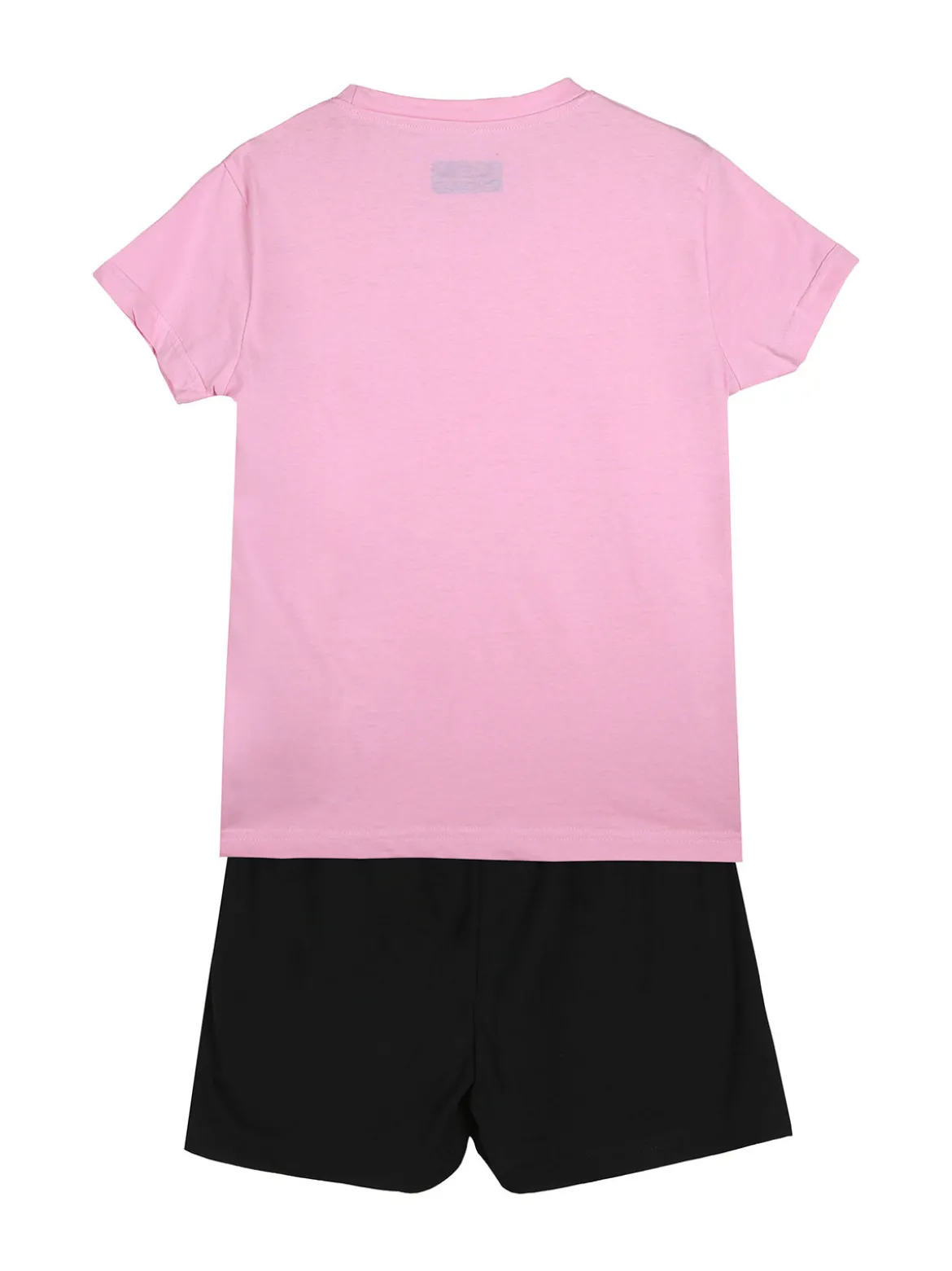 Kappa Completo corto in cotone da ragazza con t-shirt e shorts - rosa
