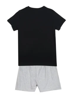 Kappa Completo corto in cotone da ragazza con t-shirt e shorts - nero