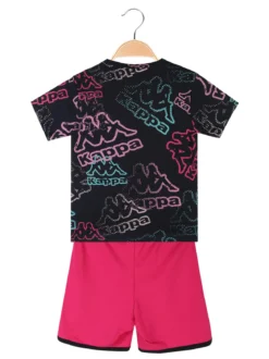 Kappa Completo corto 2 pezzi in cotone da bambina con t-shirt e shorts
