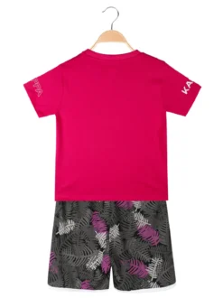Kappa Completo corto 2 pezzi in cotone da ragazza con t-shirt e shorts