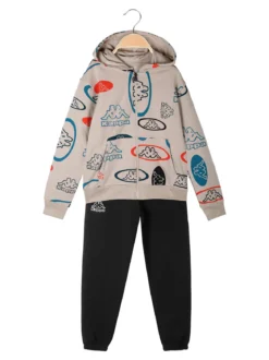 Kappa Completo da bambino 2 pezzi con cappuccio e zip - sabbia