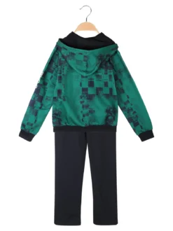 Kappa Completo da ragazzo 2 pezzi con cappuccio e zip - verde