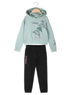 Kappa Completo tuta cropp 2 pezzi da bambina con cappuccio - blu