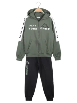 Kappa Completo tuta da bambino con cappuccio e zip
