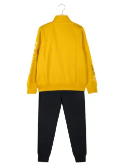 Kappa Completo tuta da bambino 2 pezzi con zip e stampa logo - senape