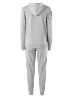 Kappa Completo tuta da donna 2 pezzi in misto cotone con cappuccio - grigio