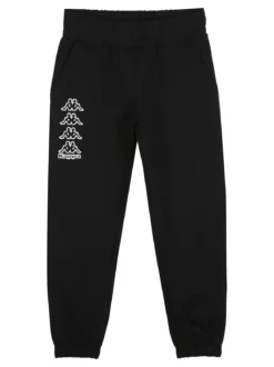 Kappa Completo tuta da ragazza con felpa cropp e pantaloni in cotone - nero