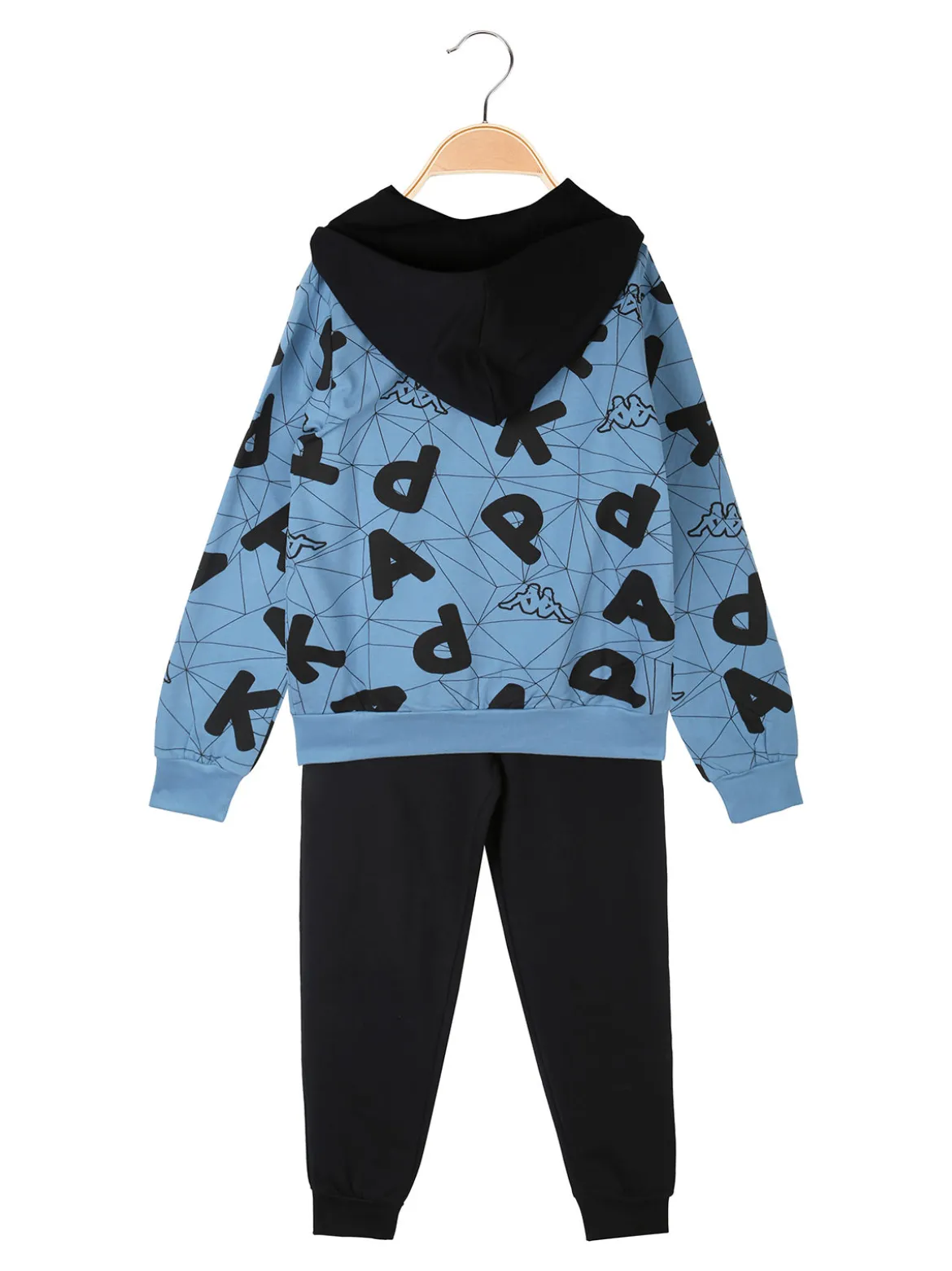 Kappa Completo tuta da ragazzo con cappuccio e zip - blu