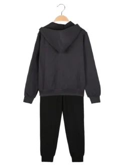 Kappa Completo tuta da ragazzo 2 pezzi con cappuccio e zip - grigio scuro