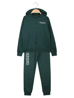 Kappa Completo tuta da ragazzo 2 pezzi con cappuccio e zip - militare